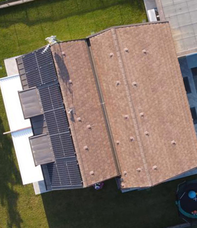 Cantiere della villa Near Zero Emission Building durante la costruzione